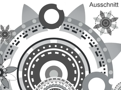 Autoaufkleber Kunstvolles Design - Ansicht Ausschnitt und Farbauswahl