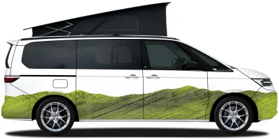 Autoaufkleber Landschaft Schraffiertes Gebirge