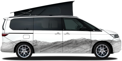 Autoaufkleber Landschaft Schraffiertes Gebirge