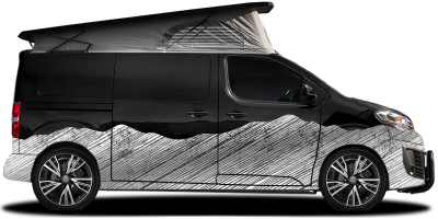 Autoaufkleber Landschaft Schraffiertes Gebirge