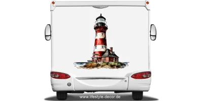 Autoaufkleber Leuchtturm am Meer