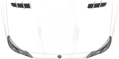 Mandala als Autoaufkleber auf heller Motorhaube - Ansicht Farbauswahl