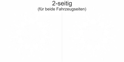 Mandala als Autoaufkleber - Ansicht zweiseitig für beide Fahrzeugseiten und Farbauswahl