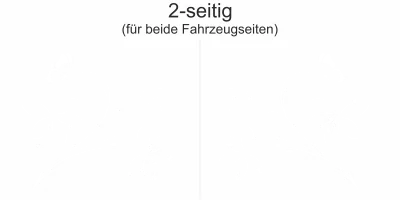 Autoaufkleber Ornament Sommerranke - Ansicht zweiseitig für beide Fahrzeugseiten und Farbauswahl