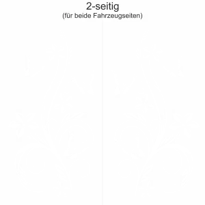 Autoaufkleber Schmetterlingzauber - Ansicht zweiseitig für beide Fahrzeugseiten und Farbauswahl