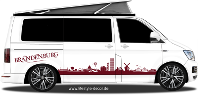 Autoaufkleber Skyline Bundesland Brandenburg