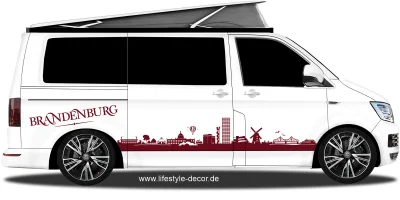 Autoaufkleber Skyline Bundesland Brandenburg