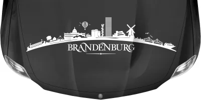 Autoaufkleber Skyline Bundesland Brandenburg