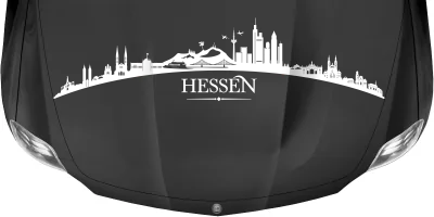 Autoaufkleber Skyline Bundesland Hessen