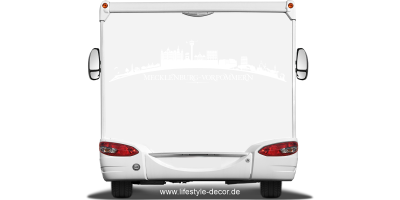 Autoaufkleber Skyline Bundesland Mecklenburg-Vorpommern