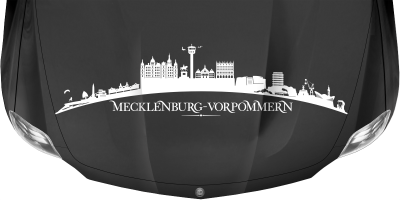 Autoaufkleber Skyline Bundesland Mecklenburg-Vorpommern