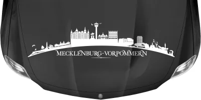 Autoaufkleber Skyline Bundesland Mecklenburg-Vorpommern