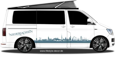 Autoaufkleber Skyline Bundesland Niedersachsen