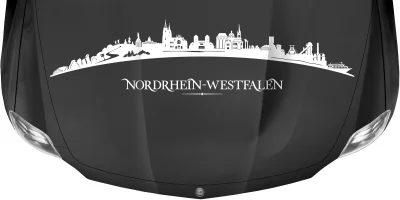 Autoaufkleber Skyline Bundesland Nordrhein-Westfalen