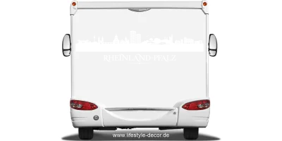 Autoaufkleber Skyline Bundesland Rheinland-Pfalz