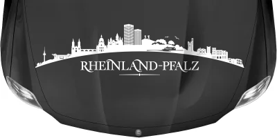 Autoaufkleber Skyline Bundesland Rheinland-Pfalz