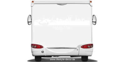 Autoaufkleber Skyline Bundesland Saarland