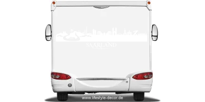 Autoaufkleber Skyline Bundesland Saarland