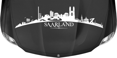 Autoaufkleber Skyline Bundesland Saarland