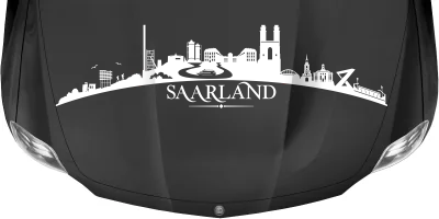 Autoaufkleber Skyline Bundesland Saarland