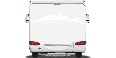 Autoaufkleber Skyline Bundesland Sachsen-Anhalt