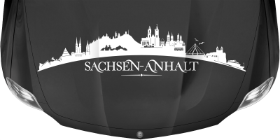 Autoaufkleber Skyline Bundesland Sachsen-Anhalt