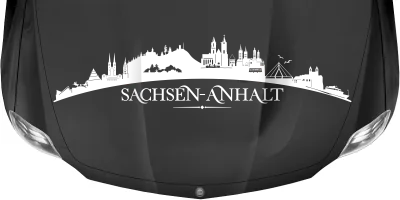 Autoaufkleber Skyline Bundesland Sachsen-Anhalt