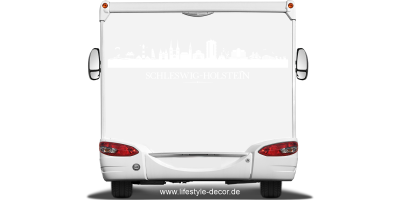 Autoaufkleber Skyline Bundesland Schleswig-Holstein