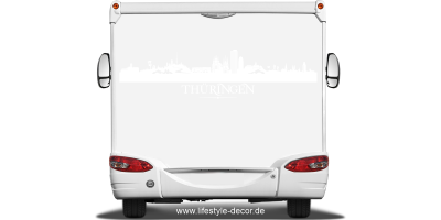Autoaufkleber Skyline Bundesland Thüringen
