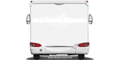 Autoaufkleber Skyline Bundesland Thüringen