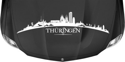 Autoaufkleber Skyline Bundesland Thüringen