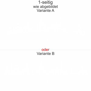 Konturen Dresdens als Aufkleber fürs Auto - Ansicht Ausrichtung mit Farbauswahl und Variante