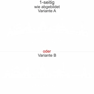 Konturen Dresdens als Aufkleber fürs Auto - Ansicht Ausrichtung mit Farbauswahl und Variante