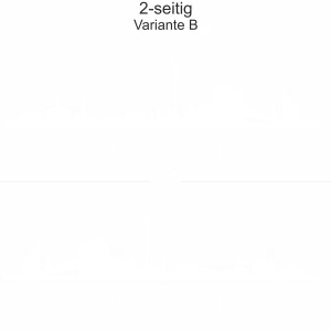 Autoaufkleber Skyline Düsseldorf - Ansicht zweiseitig für beide Fahrzeugseiten und Farbauswahl