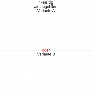 Cartattoo Skyline Essen - Ansicht Ausrichtung mit Farbauswahl und Variante