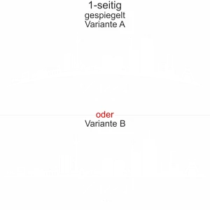 Cartattoo Skyline Essen - Ansicht Ausrichtung mit Farbauswahl und Variante
