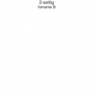 Cartattoo Skyline Essen - Ansicht zweiseitig für beide Fahrzeugseiten und Farbauswahl