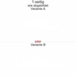 Autoaufkleber Skyline Frankfurt - Ansicht Ausrichtung mit Farbauswahl und Variante