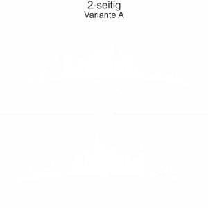 Autoaufkleber Skyline Frankfurt - Ansicht zweiseitig für beide Fahrzeugseiten und Farbauswahl