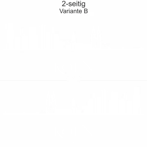 Aufkleber Fahrzeug Kölner Skyline - Ansicht zweiseitig für beide Fahrzeugseiten und Farbauswahl