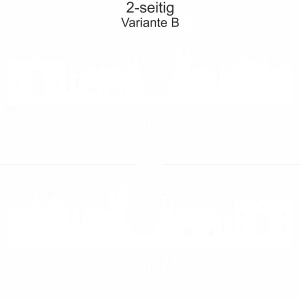 Magdeburger Skyline als Aufkleber für das Auto - Ansicht zweiseitig für beide Fahrzeugseiten und Farbauswahl