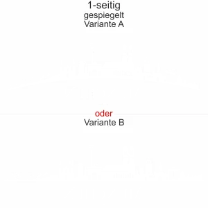 Autoaufkleber Skyline München - Ansicht Ausrichtung und Farbauswahl