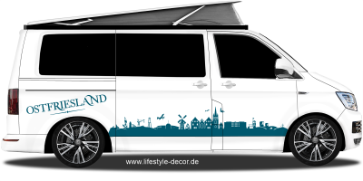 Autoaufkleber Skyline Ostfriesland