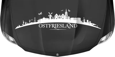 Autoaufkleber Skyline Ostfriesland