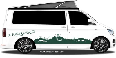 Autoaufkleber Skyline Schwarzwald