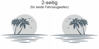 Autoaufkleber Sonnenuntergang am Meer