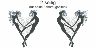Buntes Autotattoo Verliebt