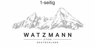 Autoaufkleber Watzmann - Ansicht einseitig
