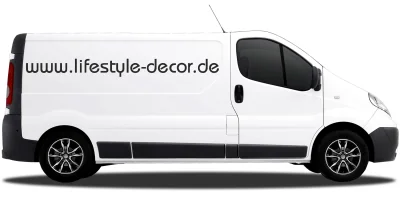 Autoaufkleber Wunschtext 18 | Set für beide Fahrzeugseiten