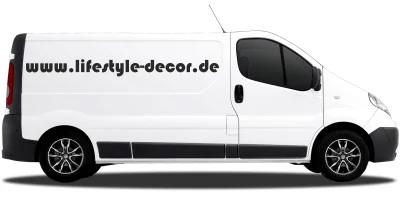Autoaufkleber Wunschtext 19 | Set für beide Fahrzeugseiten